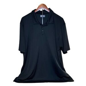 Bolle Mens Size XXL Performance Golf Polo Shirt Black Textured Short Sleeve